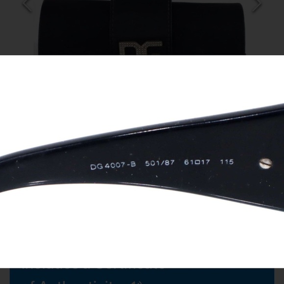 Authentic Dolce and Gabbana Sunglasses DG4007 with velvet case and COA main image 3